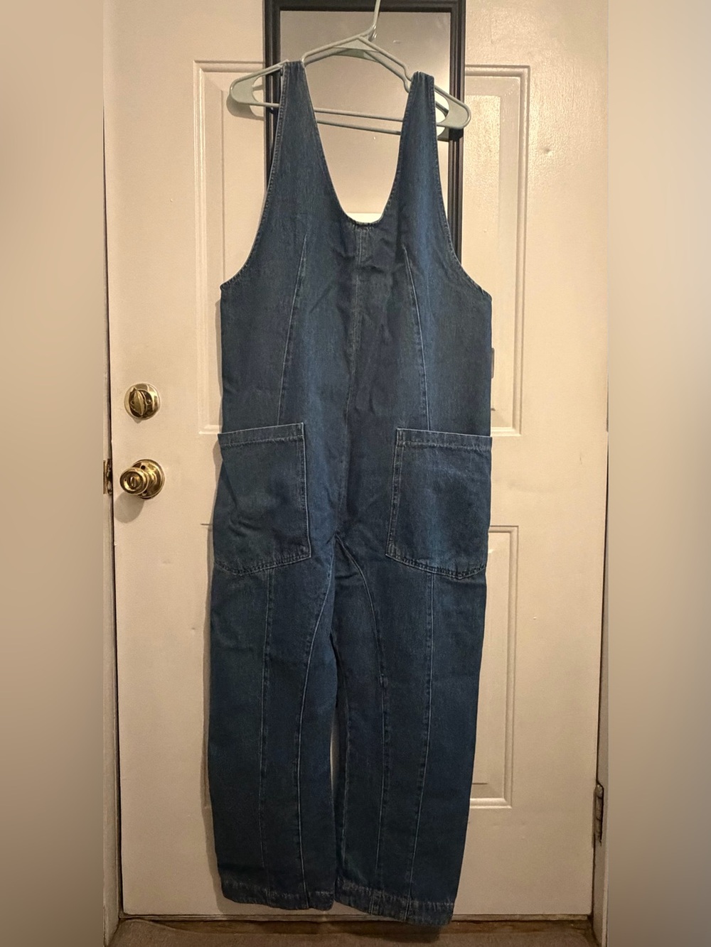We The Free Relaxed Blue Denim Overalls